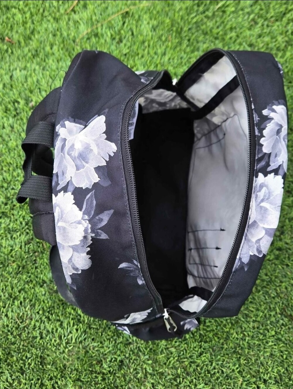 Jansport Black and Gray Floral Backpack - Picture 2 of 5